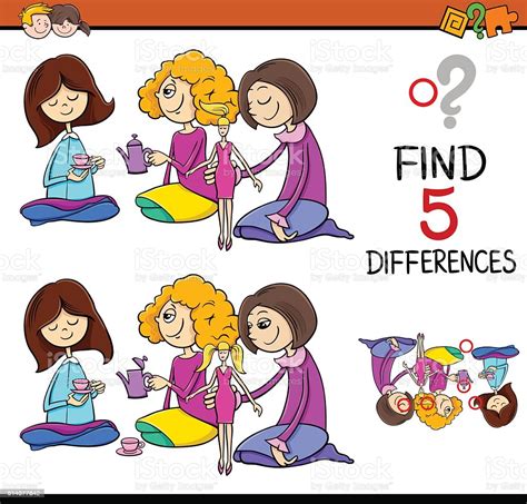 Find The Differences Game Stock Illustration Download