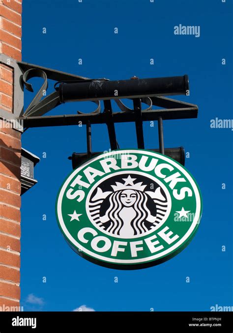 Starbucks Coffee Sign And Logo Stock Photo Alamy