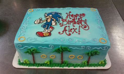 A Sonic The Hedgehog Cake Featuring Landscaping From Emerald Hill Zone