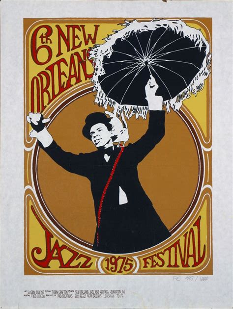 New Orleans Jazz And Heritage Fesitval Posters 1975 Jazz Poster Jazz
