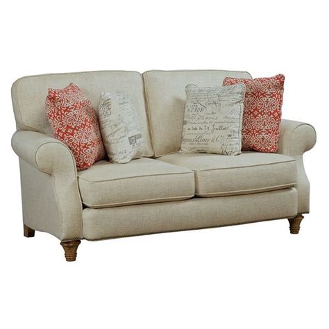Broyhill Whitfield Cream Chenille Loveseat Free Shipping Today