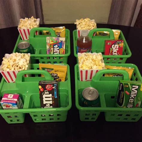 Kids Movie Night Love This Idea Snacks Soda Popcorn And Candy