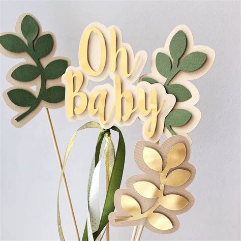 Greenery Centerpieces Green Gold Baby Shower Decorations Etsy Baby