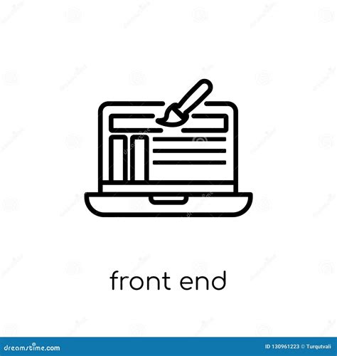 Front End Icon Trendy Modern Flat Linear Vector Front End Icon Stock