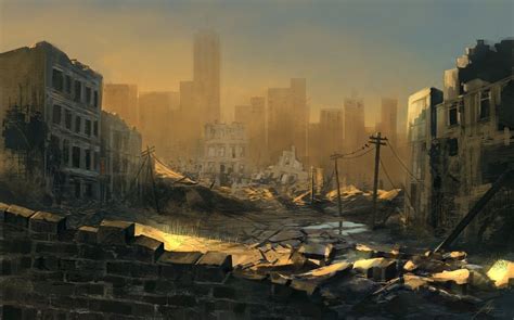 City Of Ruins By Freelancerart On Deviantart Apocalypse Landscape