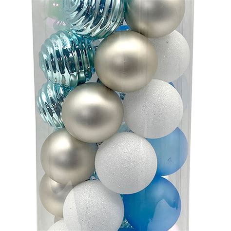 Ty Pennington 50 Count Blue White And Gold Ornament Mix 236