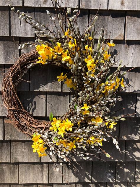 Pussy Willow And Forsythia Wreath Wreaths Home And Living