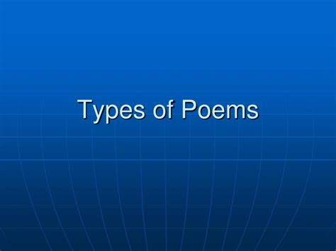 Ppt Types Of Poems Powerpoint Presentation Free Download Id6905133