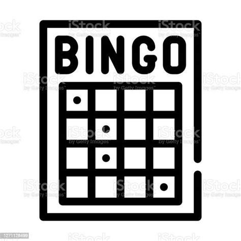 Ilustración De Bingo Tarjeta Línea Icono Vector Ilustración Aislada Y Más Vectores Libres De