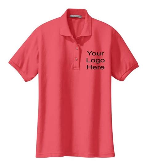 Custom Embroidered Ladies Polo Shirt Graphic Logo