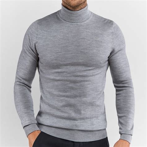 Light Grey Turtleneck Conquer Menswear