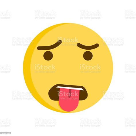 Grossed Out Emoticon Vector Smiley Emoji Icon Stock Illustration