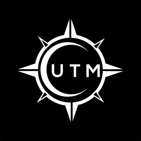 Utm Abstract Technology Logo Design On Black Background Utm Creative