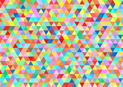 Geometric Colorful Triangles Pattern Background With Mosaic Effect