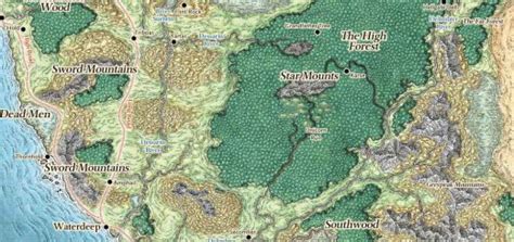 Map Of Faerun 5e High Res Maping Resources