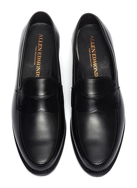 Allen Edmonds Wooster Street Leather Penny Loafers In Black For Men