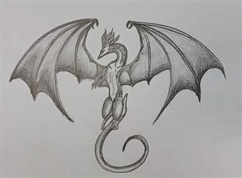 Now make all the details of the body and complete the sketch. Dragon Drawing Easy Step by Step | Dragon
