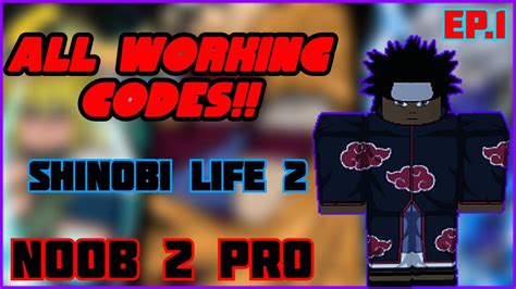Roblox Shinobi Life All Working Codes Noob Pro Ep YouTube