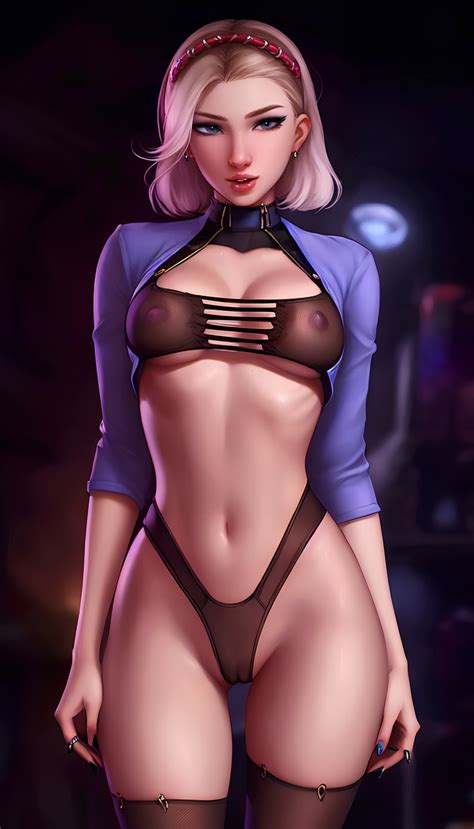 Rule 34 Ai Generated Blonde Hair Cameltoe Female Female Only Gwen Stacy Human Human Only Light