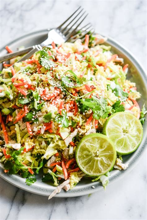 Transfer the rice noodles to individual bowls and top with the chicken salad. Chinese Chopped Chicken Salad