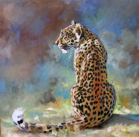 Kindrie Grove Studios Wildlife Paintings African Wildlife Leopard Art
