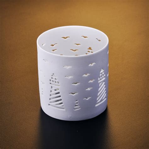 White Ceramic Candle Holder For Weddingvotive Glass Jar