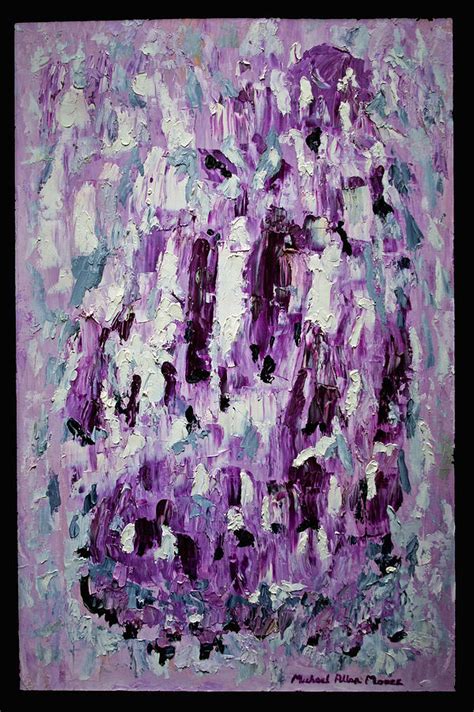 Purple Abstraction Painting By Michael Moore Fine Art America
