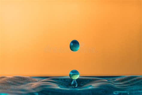 Drop Of Water Blue Water Drop Water Splash Close Up Stock Image