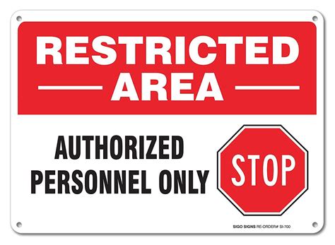 Business Signs Business And Industrial Restricted Area Employees Only