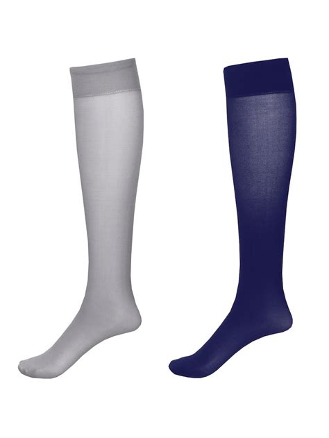 Mild Support 2 Pair Knee High Trouser Socks With 8 15 Mmhg Compression