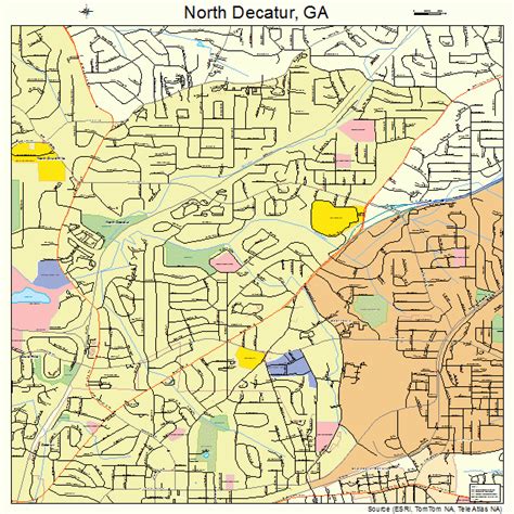 North Decatur Georgia Street Map 1356112