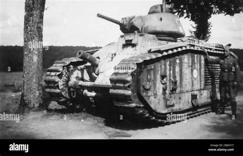 World War Ii France Tanks B1 Bis Char B1 Bis 372 Named Vertus Of
