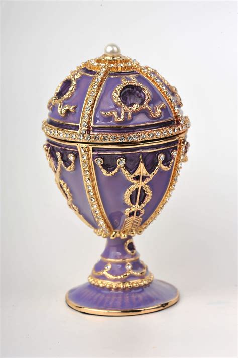 Purple Faberge Egg With Pearl On Top