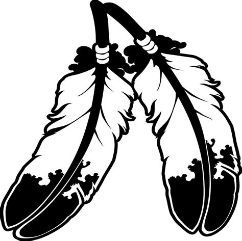 Eagle Feather Clipart Black And White