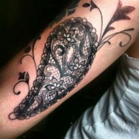 Pin By Brandy Curry On Crazy Bout Ink Lace Tattoo Paisley Lace