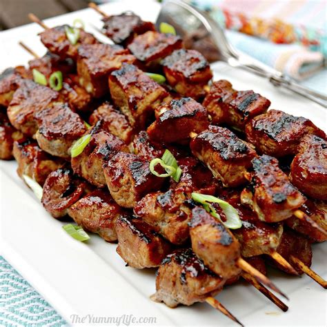 Grilled Hoisin Pork Tenderloin Skewers