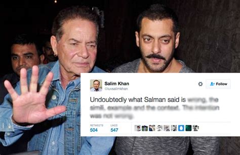 Salim Khan Comes To Salman Khans Rescue Over Raped Woman Comment