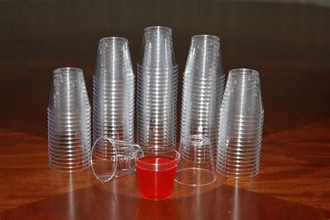 40pcs Clear Plastic Disposable Shot Glasses Cups Hard For Party Wedding Drink Cup In Disposable