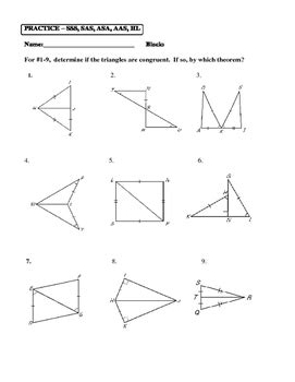 We can conclude that δ ghi ≅ δ jkl by sas postulate. Hl Triangle Congruence Worksheet Answers + My PDF ...