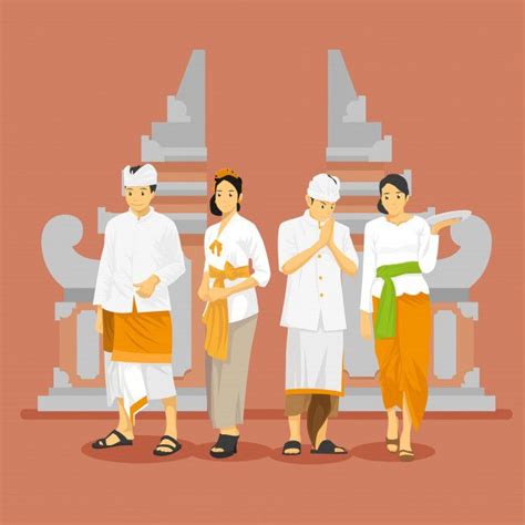 Balinese Traditional Attire With Gate In 2020 Balinese Nyepi Day