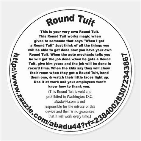 A Round Tuit Printable
