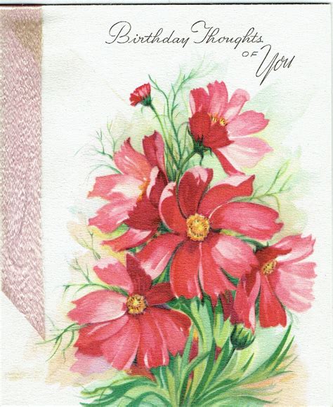 1940s Unused Vintage Birthday Card And Envelope Real Ribbon Etsy