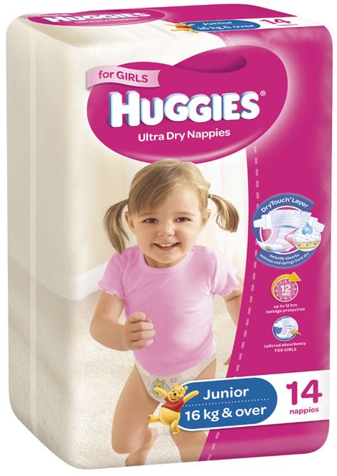 Buy Huggies Ultra Dry Nappies Junior Girl At Mighty Ape Australia