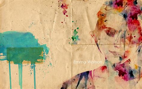 Emma Watson Pop Painting Hd Wallpaper Wallpaper Flare