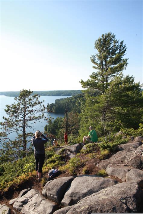 Fire Tower Trail Lookout Over Stormy Lake Restoule Provincial Park