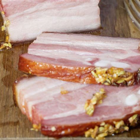 Recette Lard mariné cuit au four