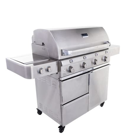 Monument Grills 4 Burner Propane Gas Grill In Stainless With Clear View