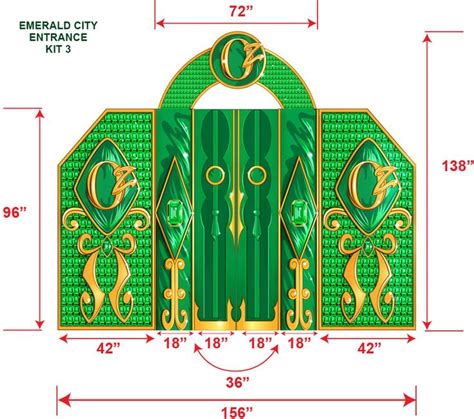 Emerald City Entrance Cardboard Cutout Prop Wizard Of Oz Musical