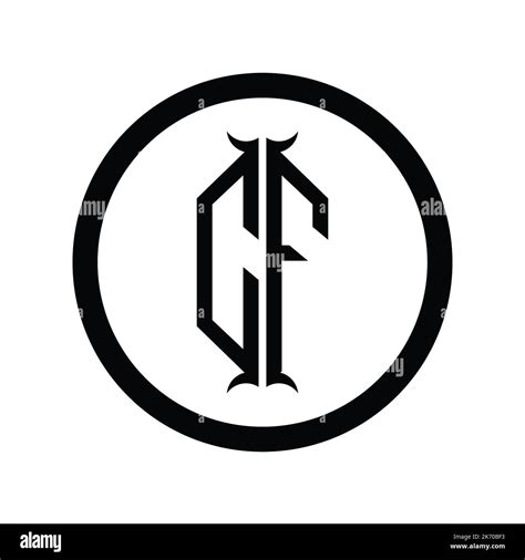 Fc Logo Letra Monograma Con Plantilla De Diseño En Forma De Cuerno