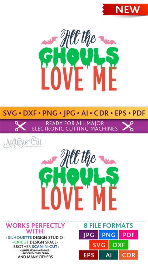 Ghouls Love Me Svg All The Ghouls Love Me Svg All The Ghouls | Etsy